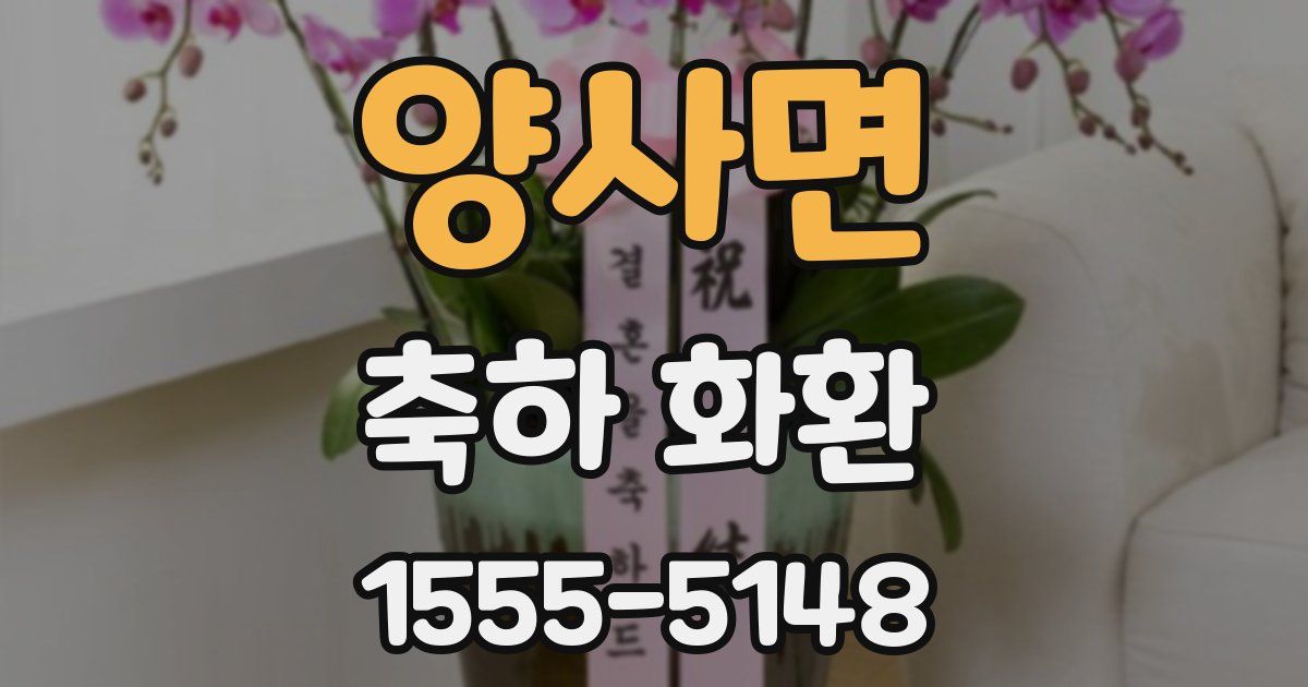 양사면 축하 화환