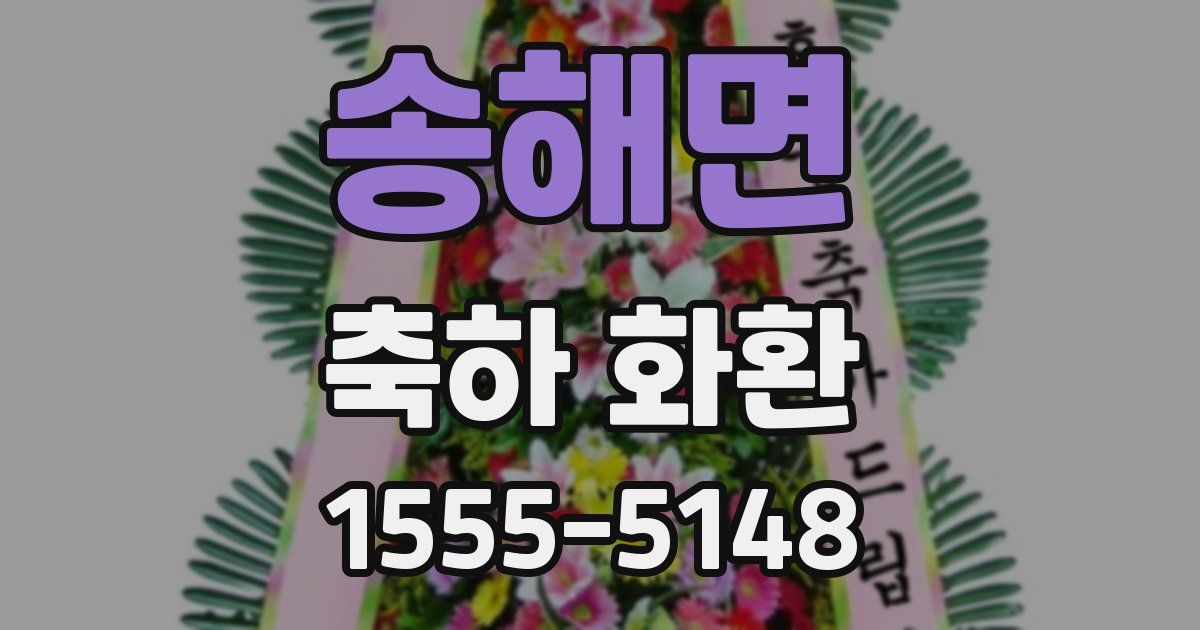 송해면 축하 화환