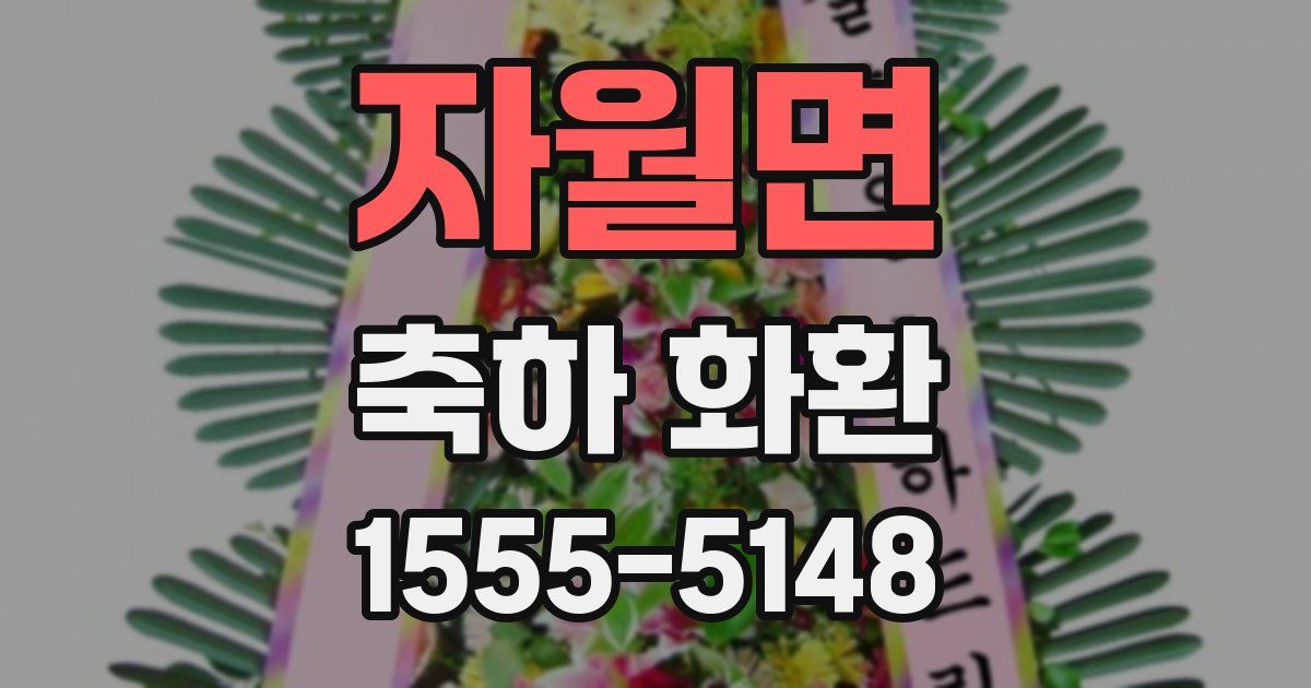 자월면 축하 화환