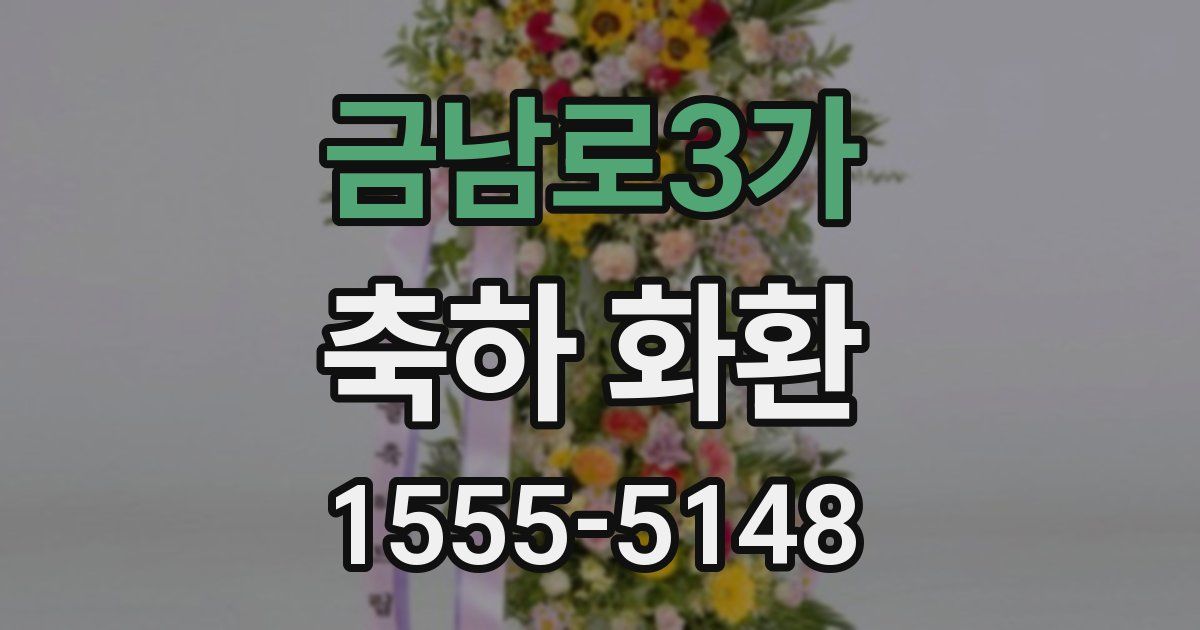 금남로3가 축하 화환