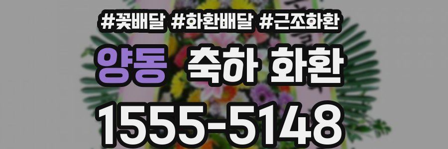 양동 축하 화환