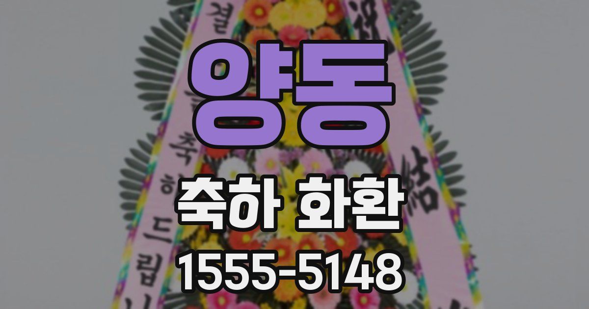 양동 축하 화환