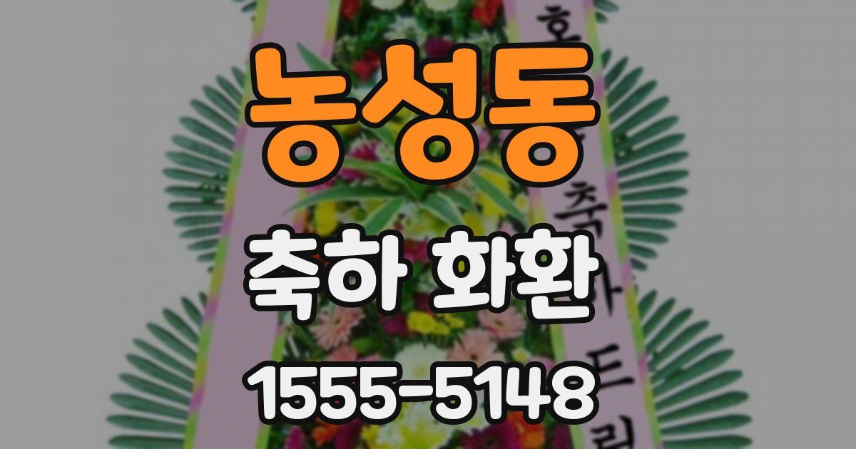 농성동 축하 화환