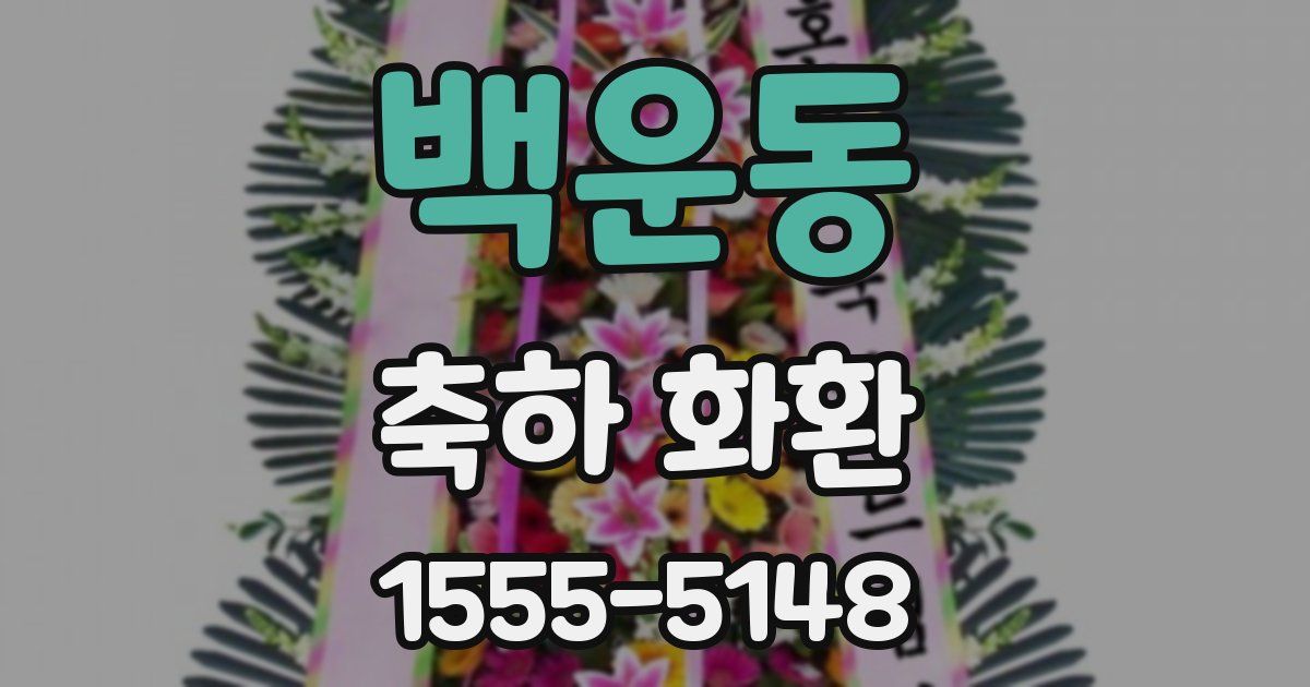 백운동 축하 화환