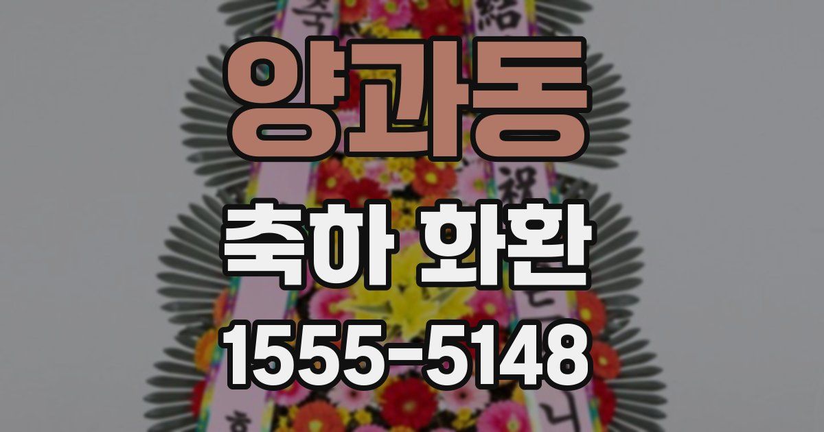 양과동 축하 화환