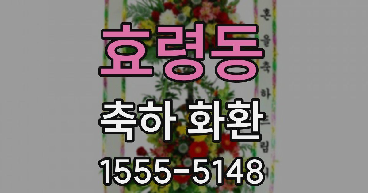 효령동 축하 화환
