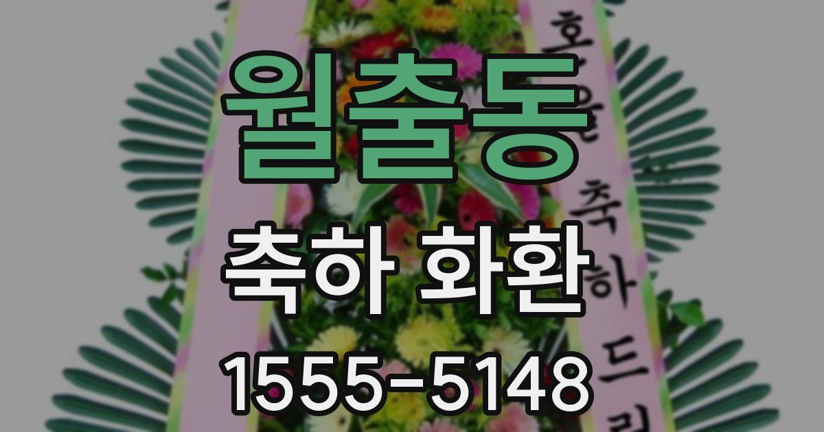 월출동 축하 화환