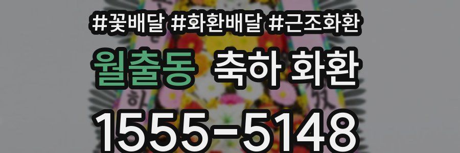 월출동 축하 화환