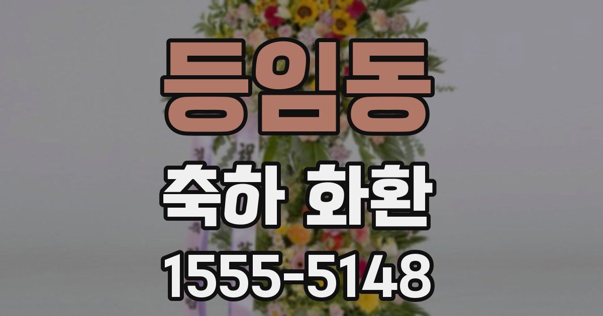 등임동 축하 화환