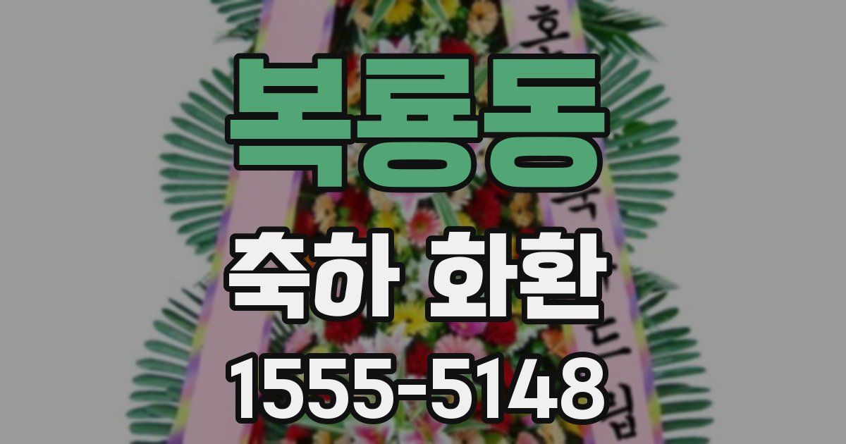 복룡동 축하 화환