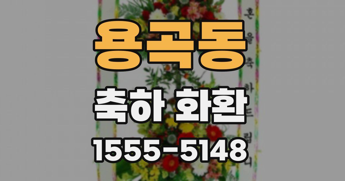 용곡동 축하 화환