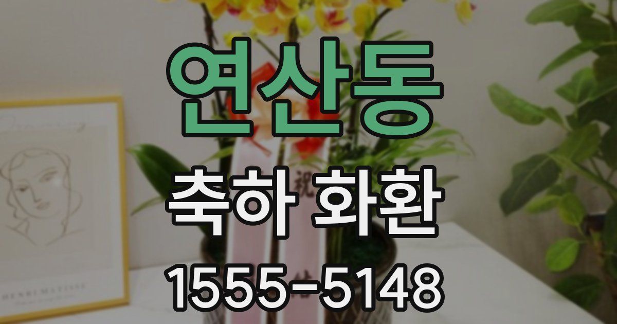 연산동 축하 화환