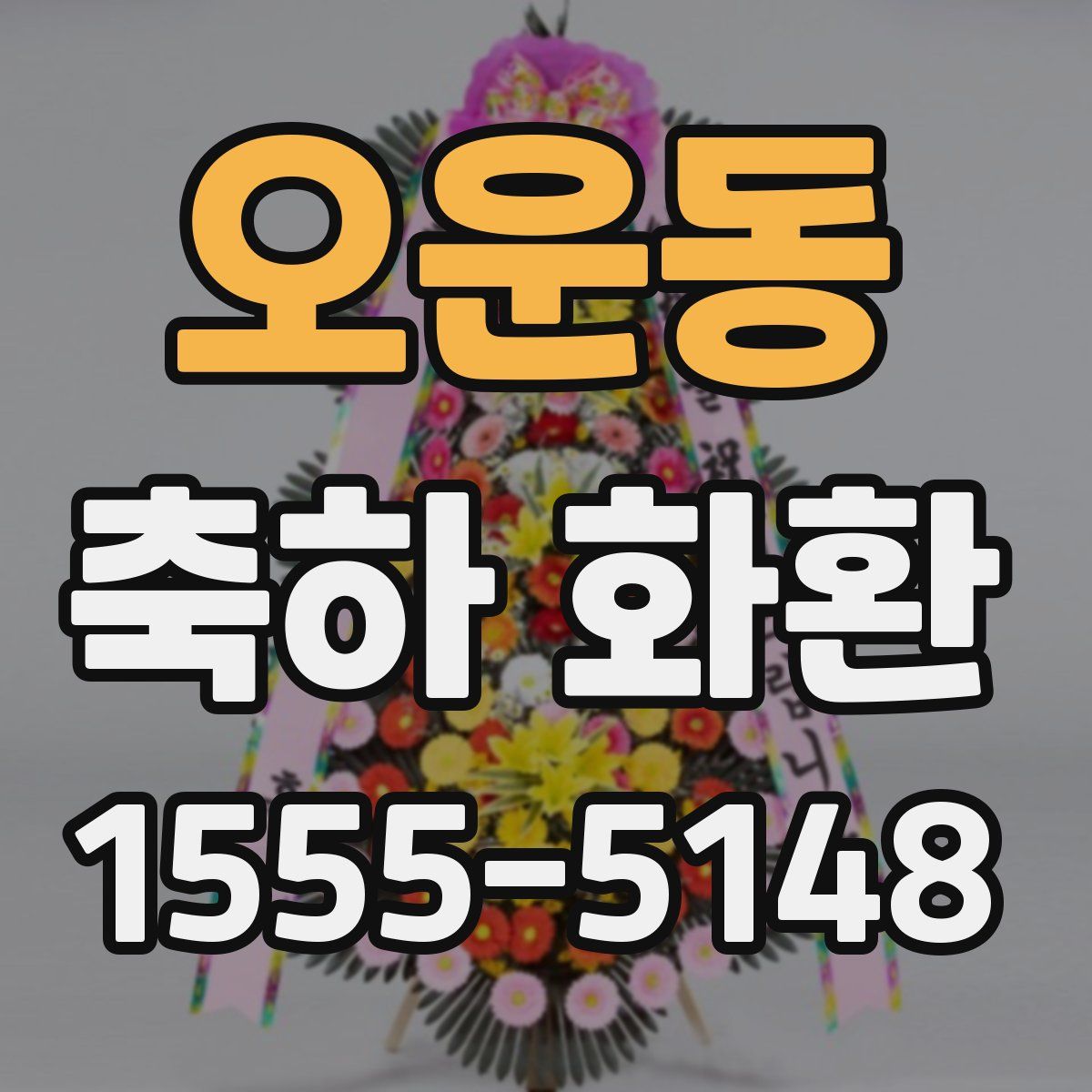 오운동 축하 화환