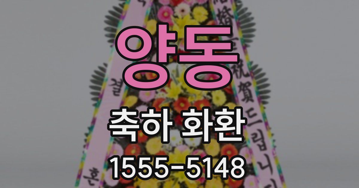 양동 축하 화환