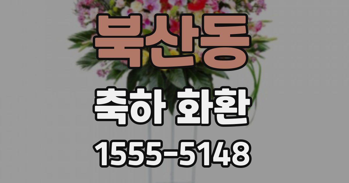 북산동 축하 화환