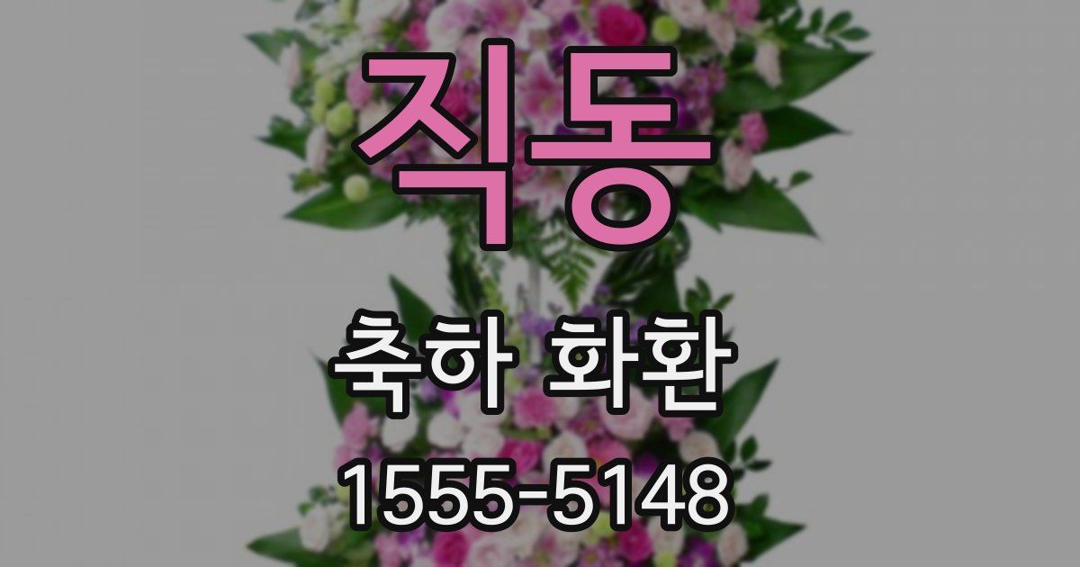 직동 축하 화환