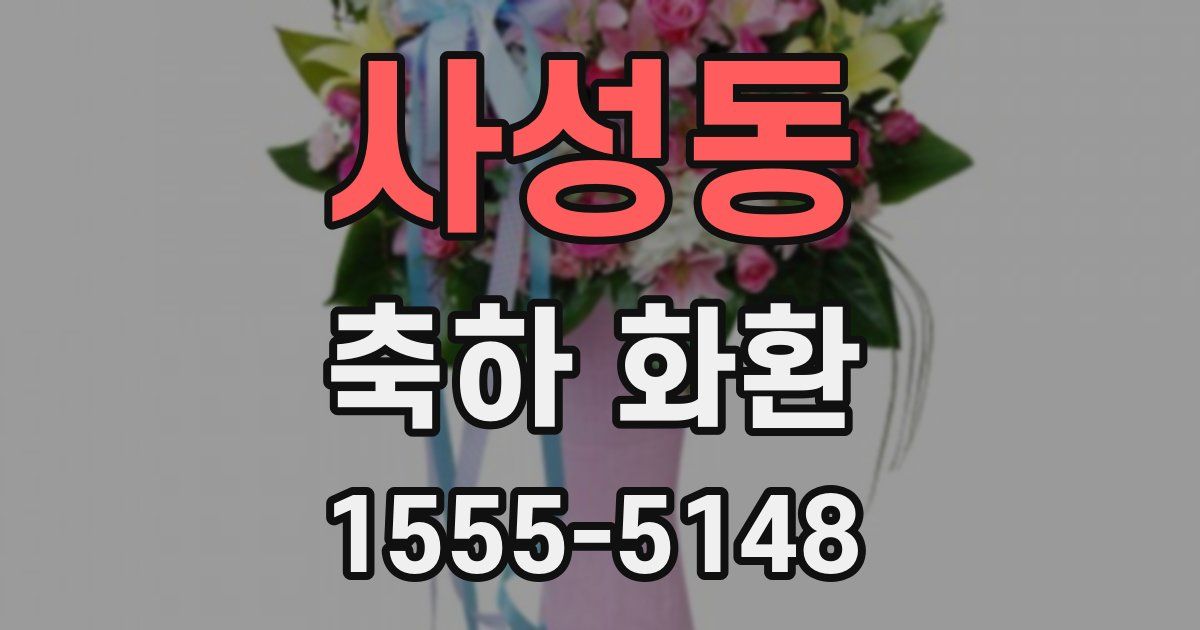 사성동 축하 화환