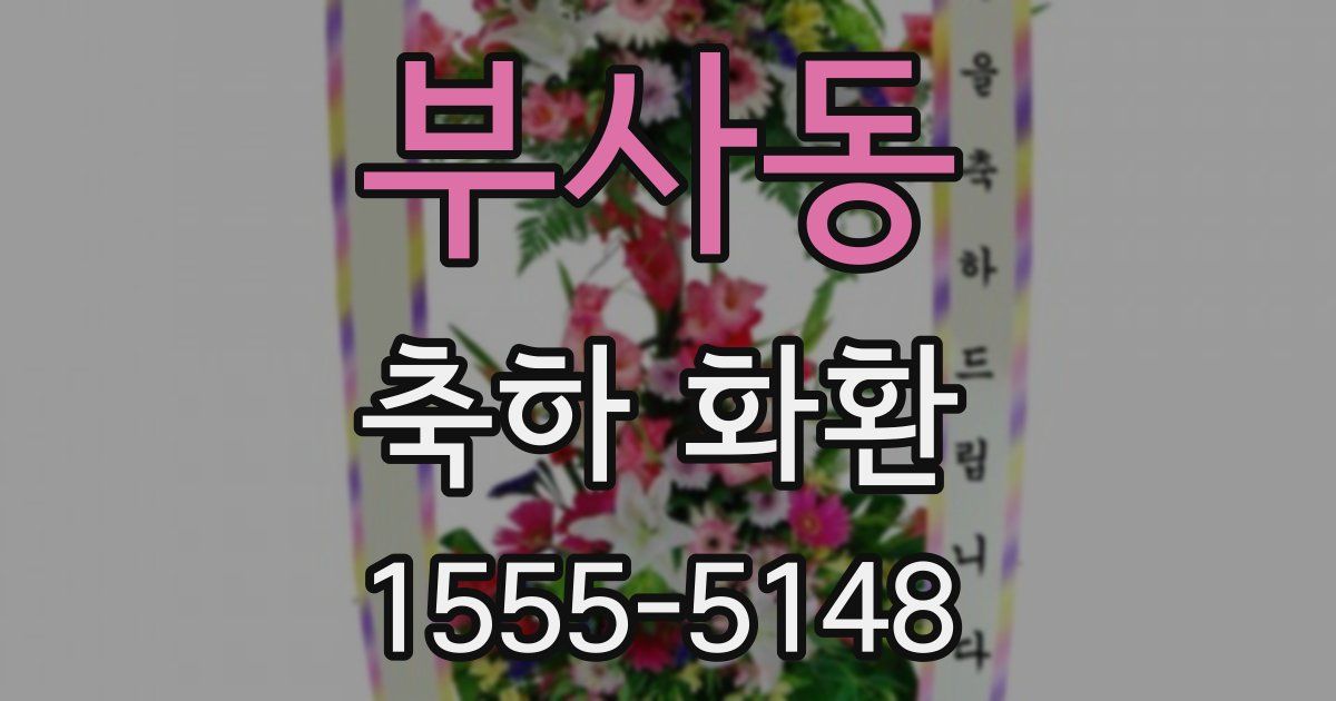 부사동 축하 화환