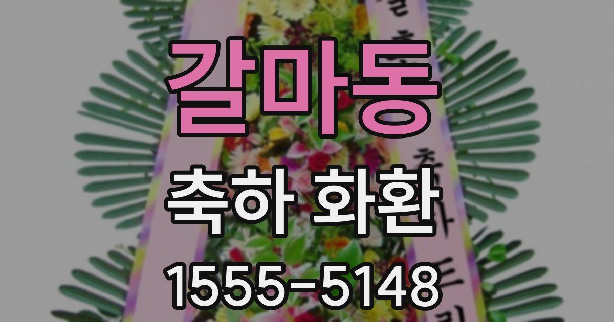 갈마동 축하 화환