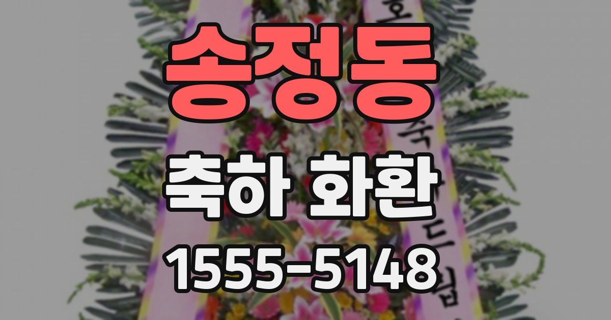 송정동 축하 화환