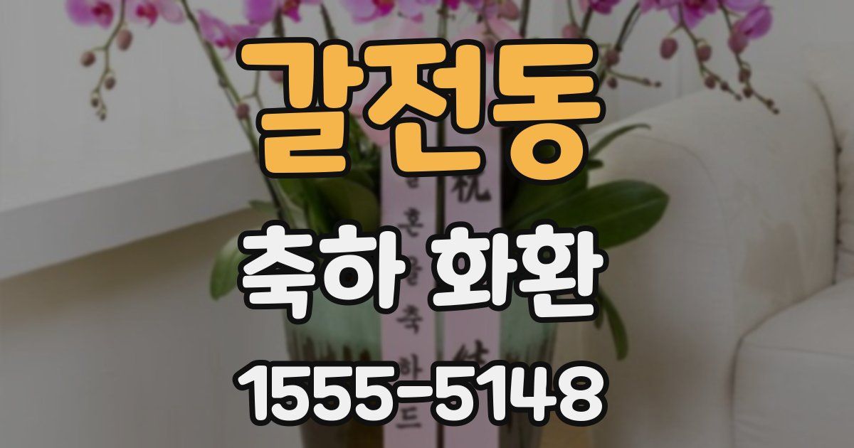 갈전동 축하 화환