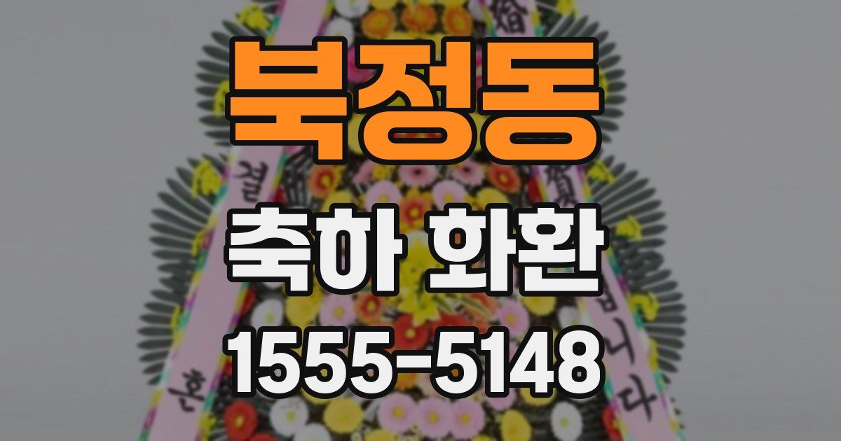 북정동 축하 화환