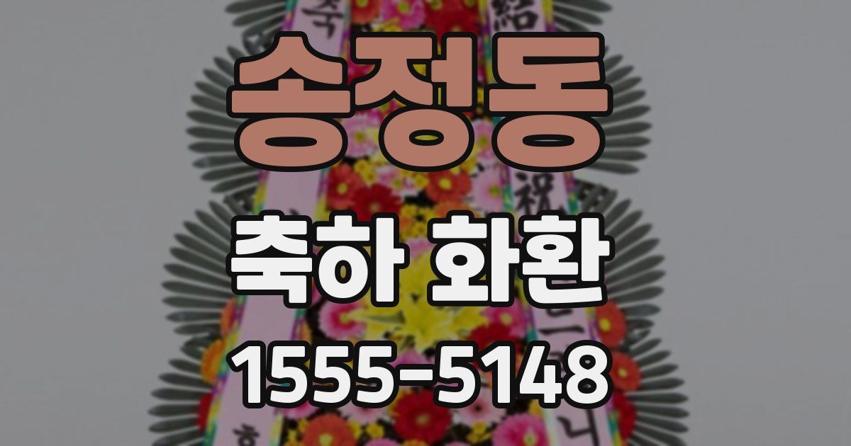 송정동 축하 화환