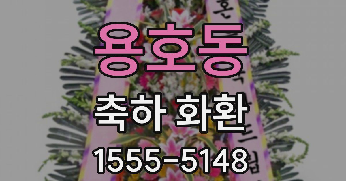 용호동 축하 화환