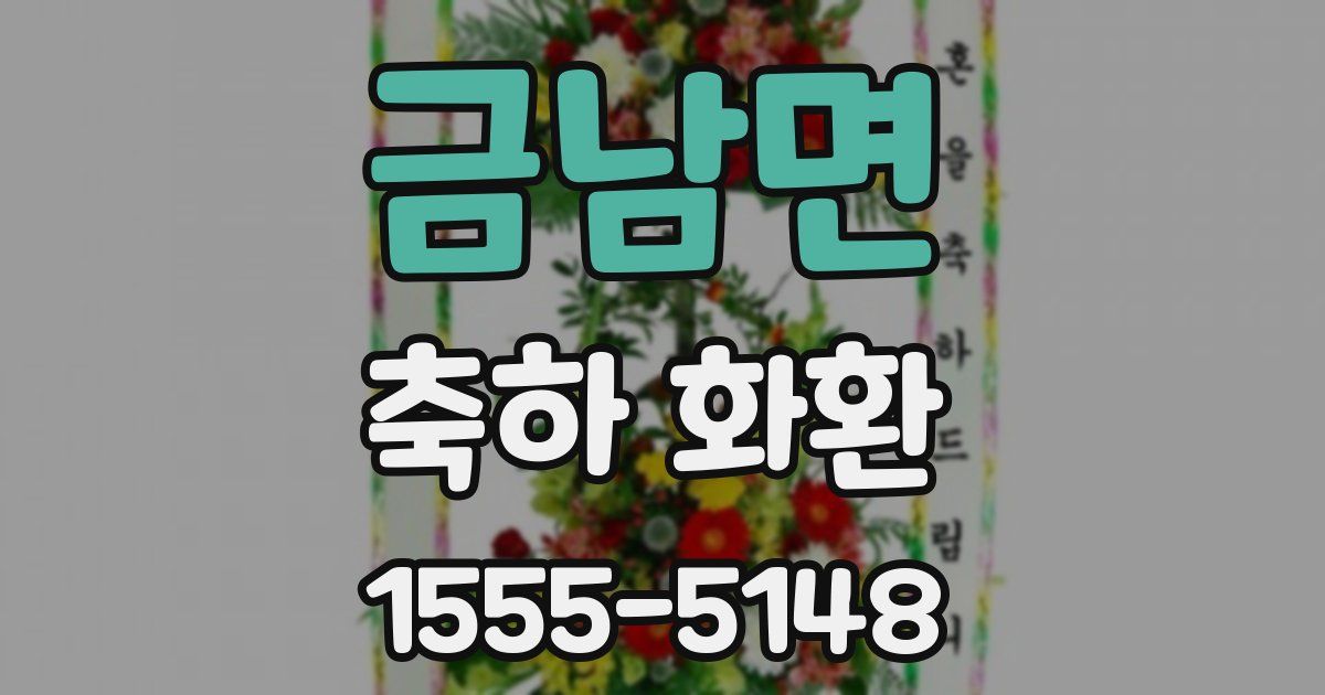 금남면 축하 화환