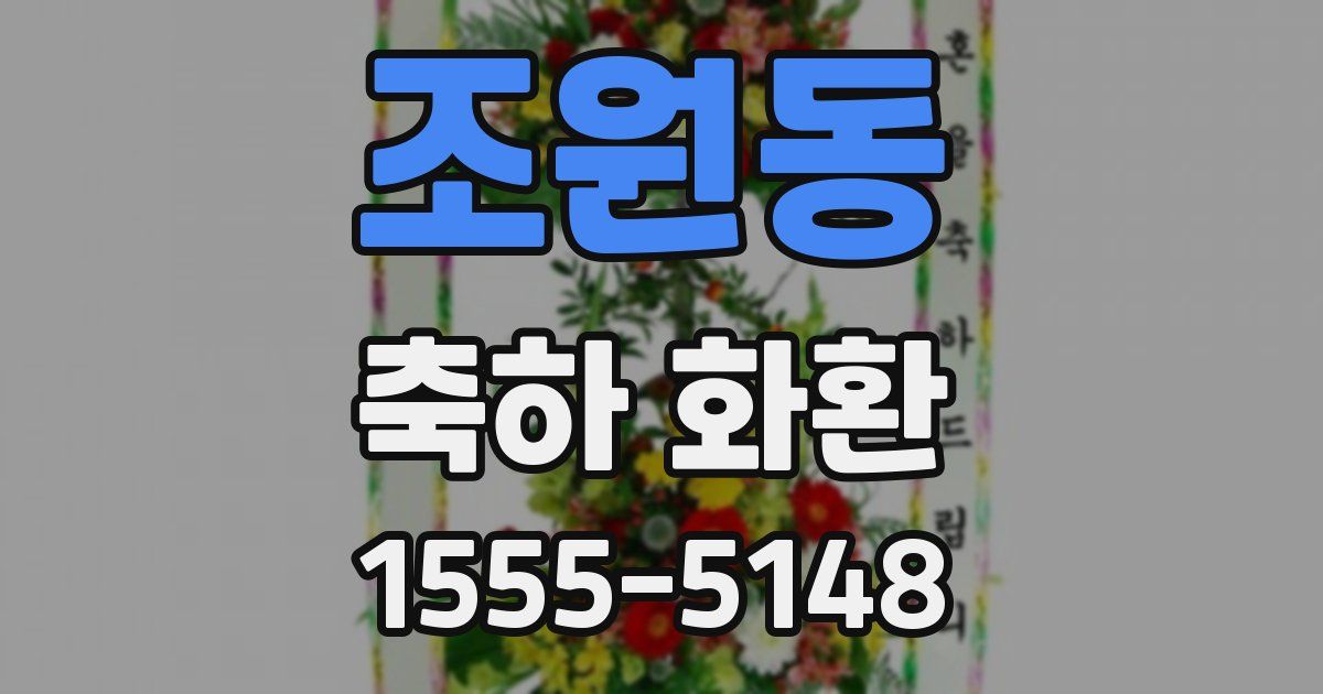 조원동 축하 화환