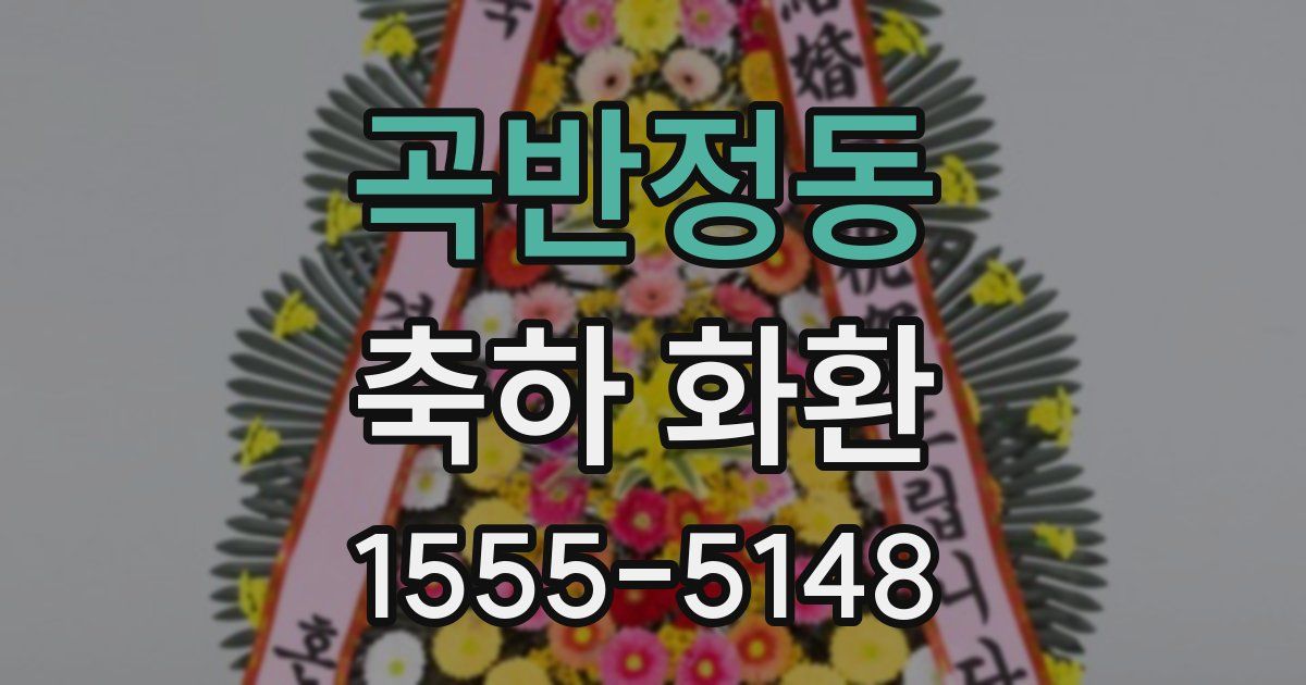 곡반정동 축하 화환
