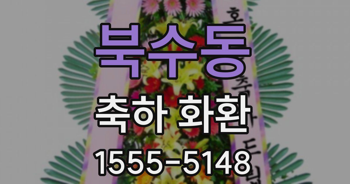 북수동 축하 화환