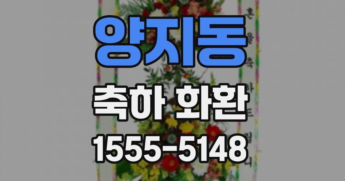 양지동 축하 화환