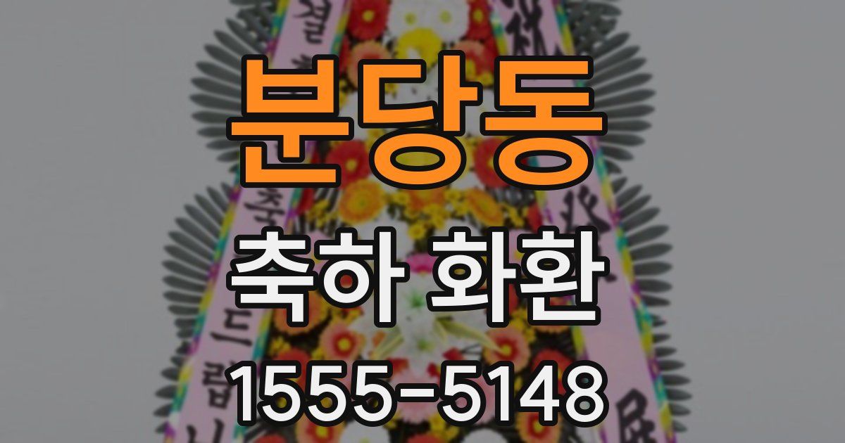 분당동 축하 화환