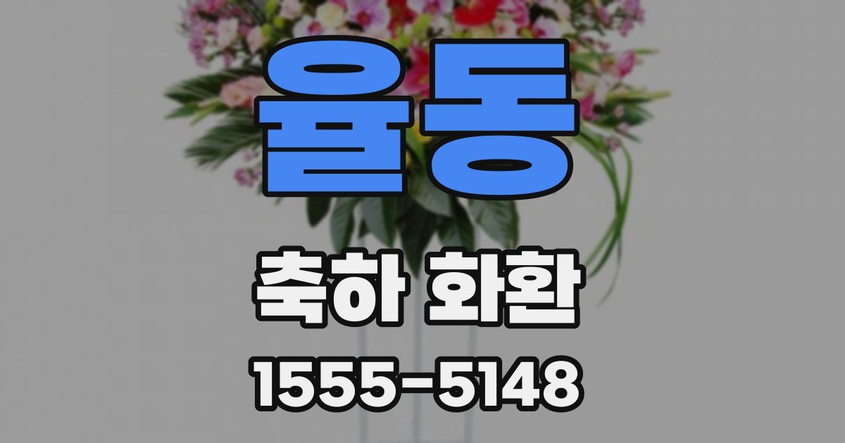 율동 축하 화환