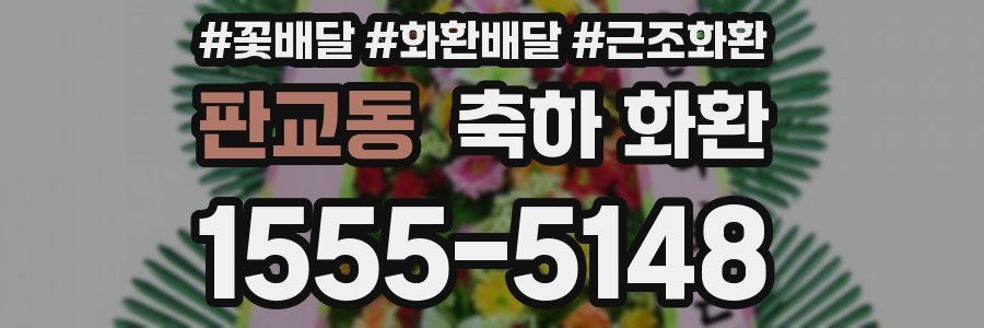 판교동 축하 화환