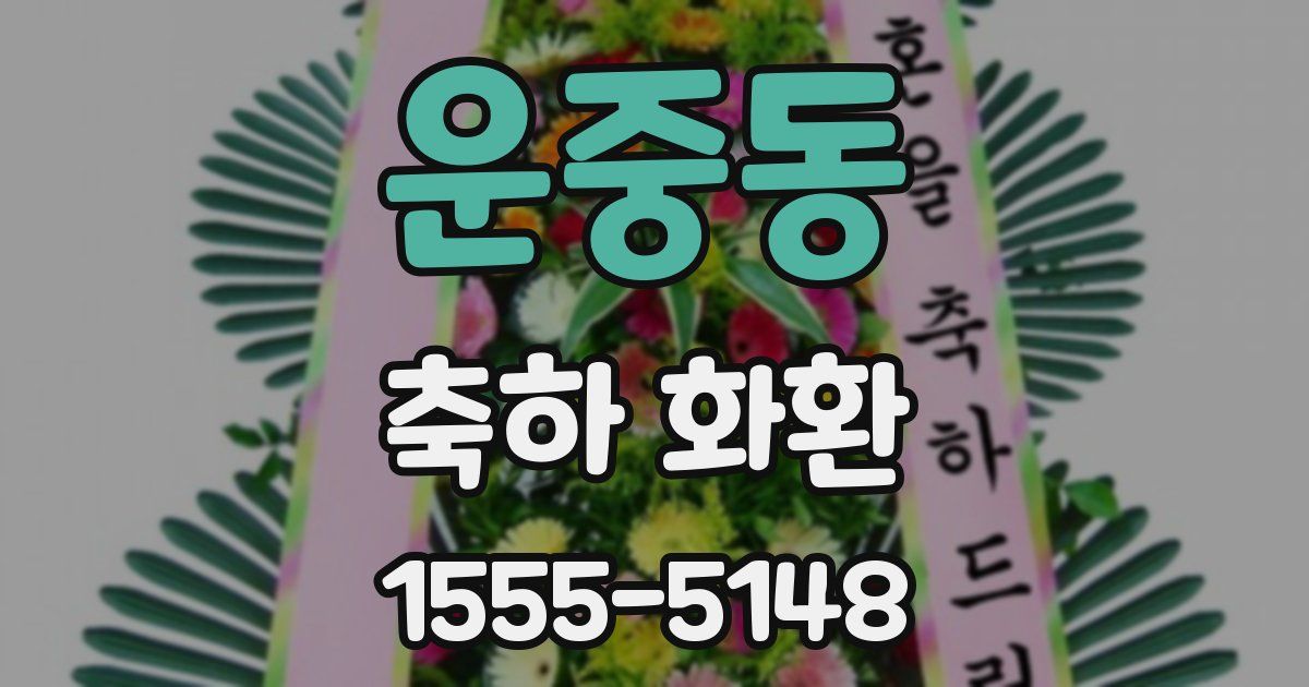 운중동 축하 화환