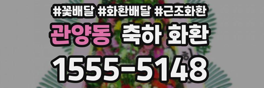관양동 축하 화환