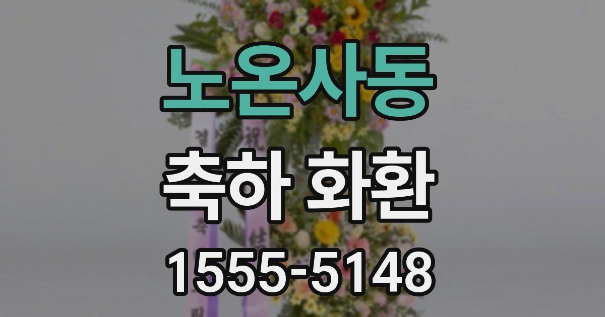 노온사동 축하 화환