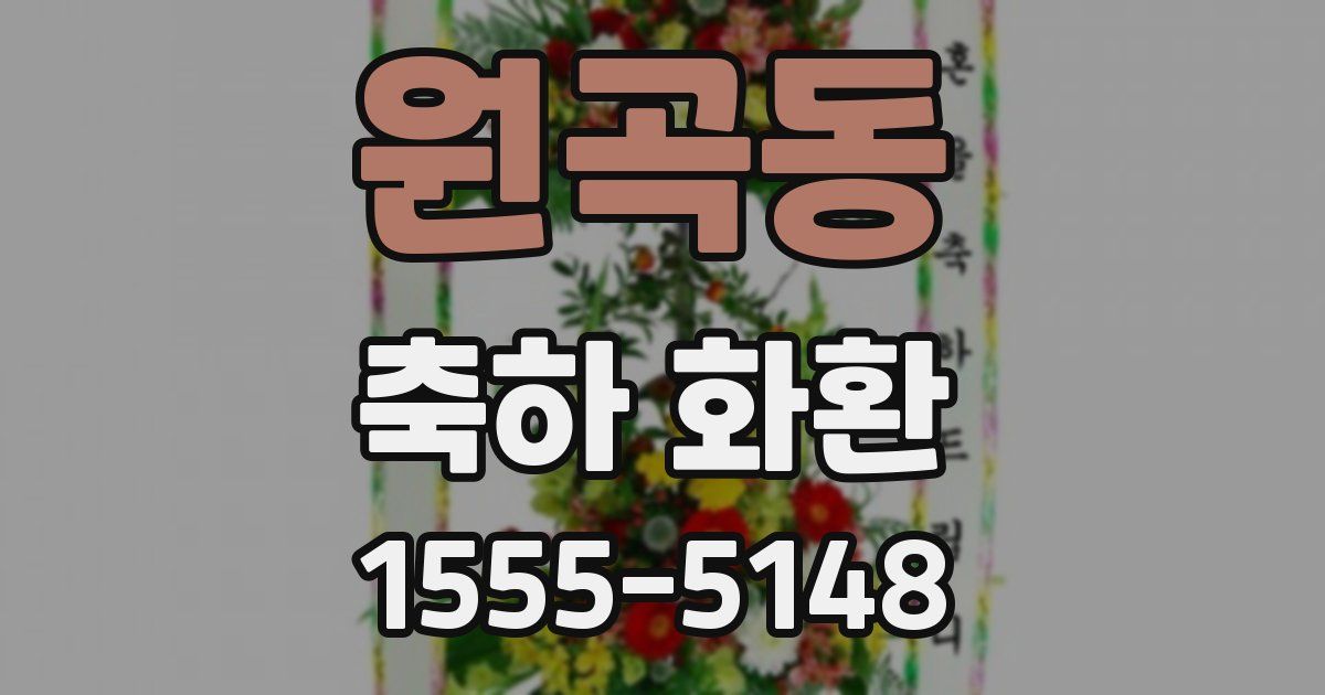 원곡동 축하 화환