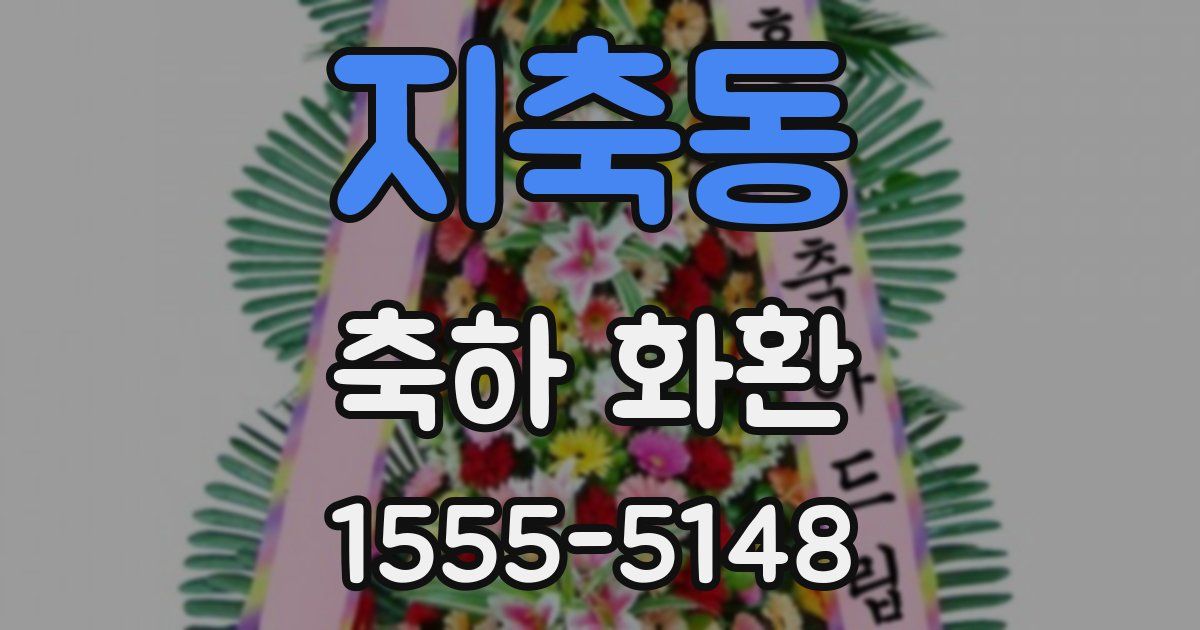 지축동 축하 화환