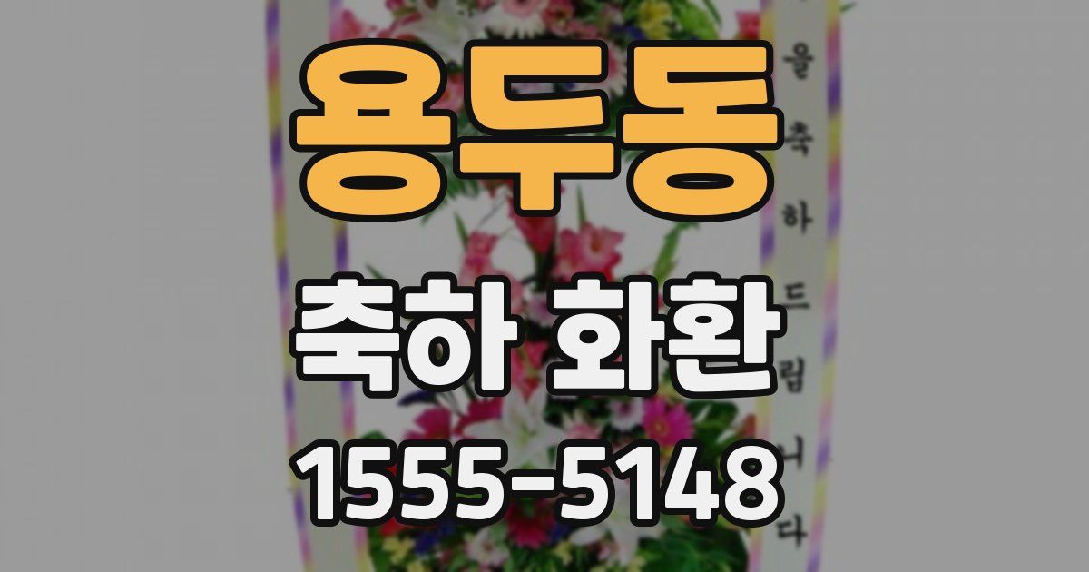 용두동 축하 화환