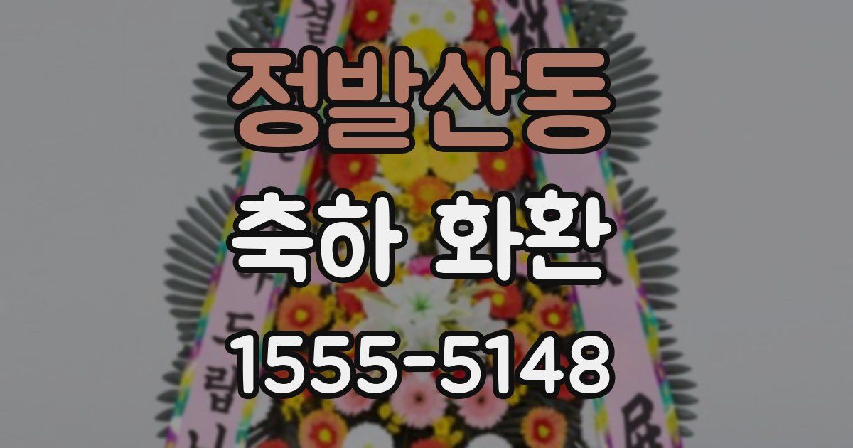 정발산동 축하 화환