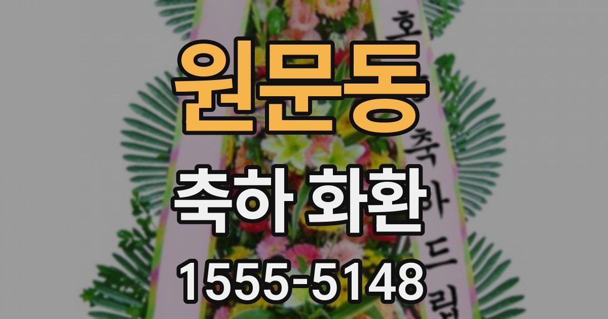 원문동 축하 화환
