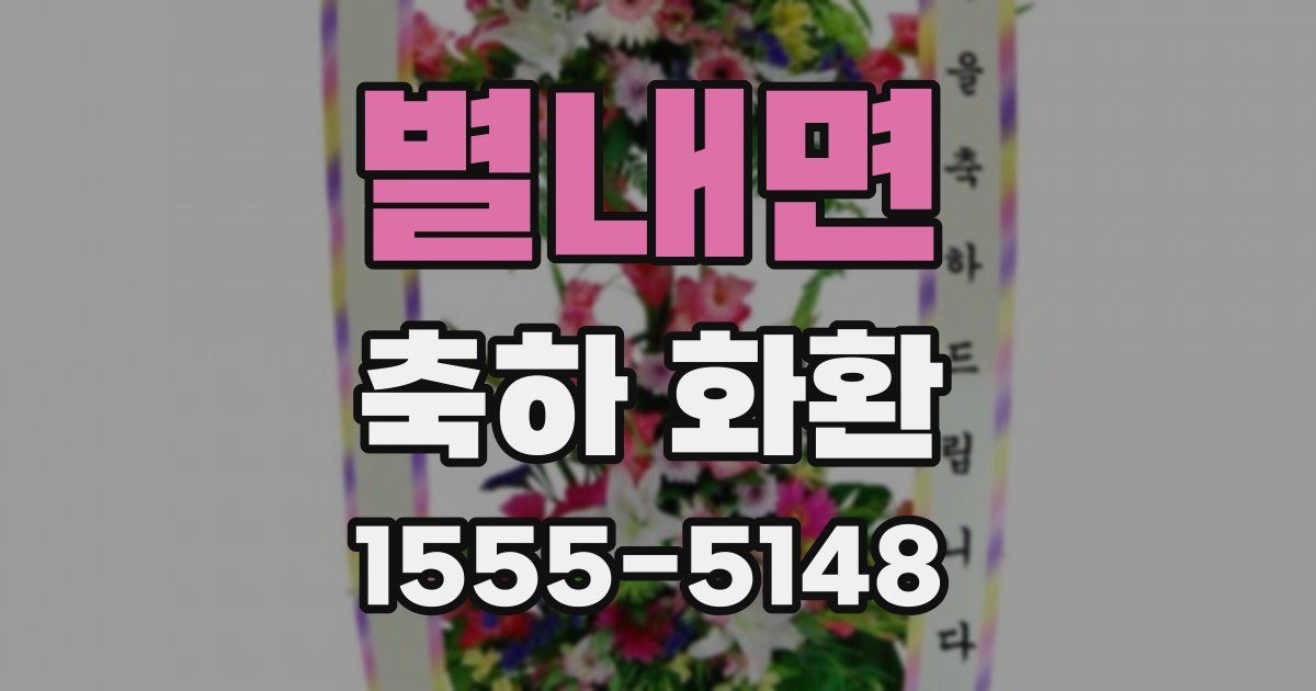별내면 축하 화환
