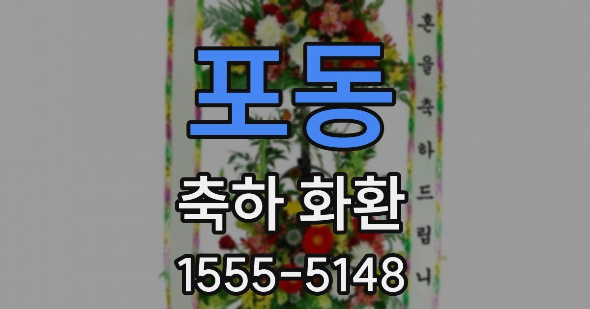 포동 축하 화환