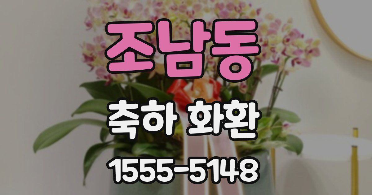 조남동 축하 화환