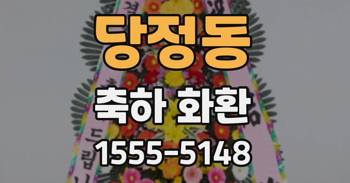 당정동 축하 화환
