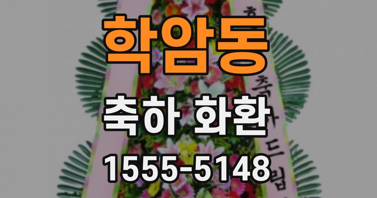 학암동 축하 화환