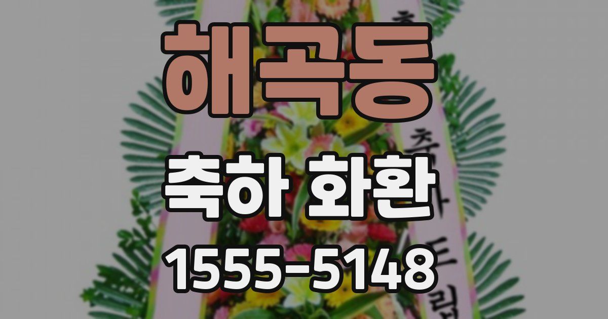해곡동 축하 화환